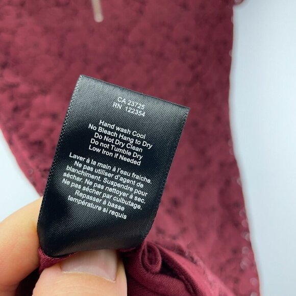 ARITZIA Belgravia Lace Bordeaux Burgundy Christmas Mini Dress sz XS - Picture 7 of 7